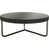 Libra Knightsbridge Round Coffee Table Set of 2 with Black Tinted Glass